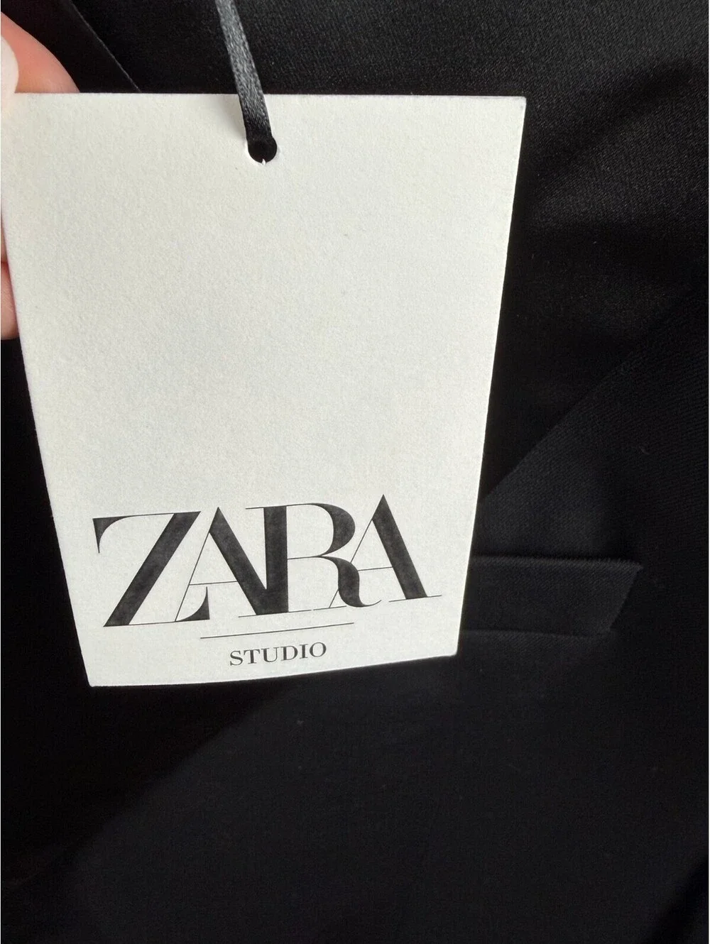 Zara Studio Mens Black Tuxedo Blazer Size 42 Satin Peak Lapel NWT $219 MSRP